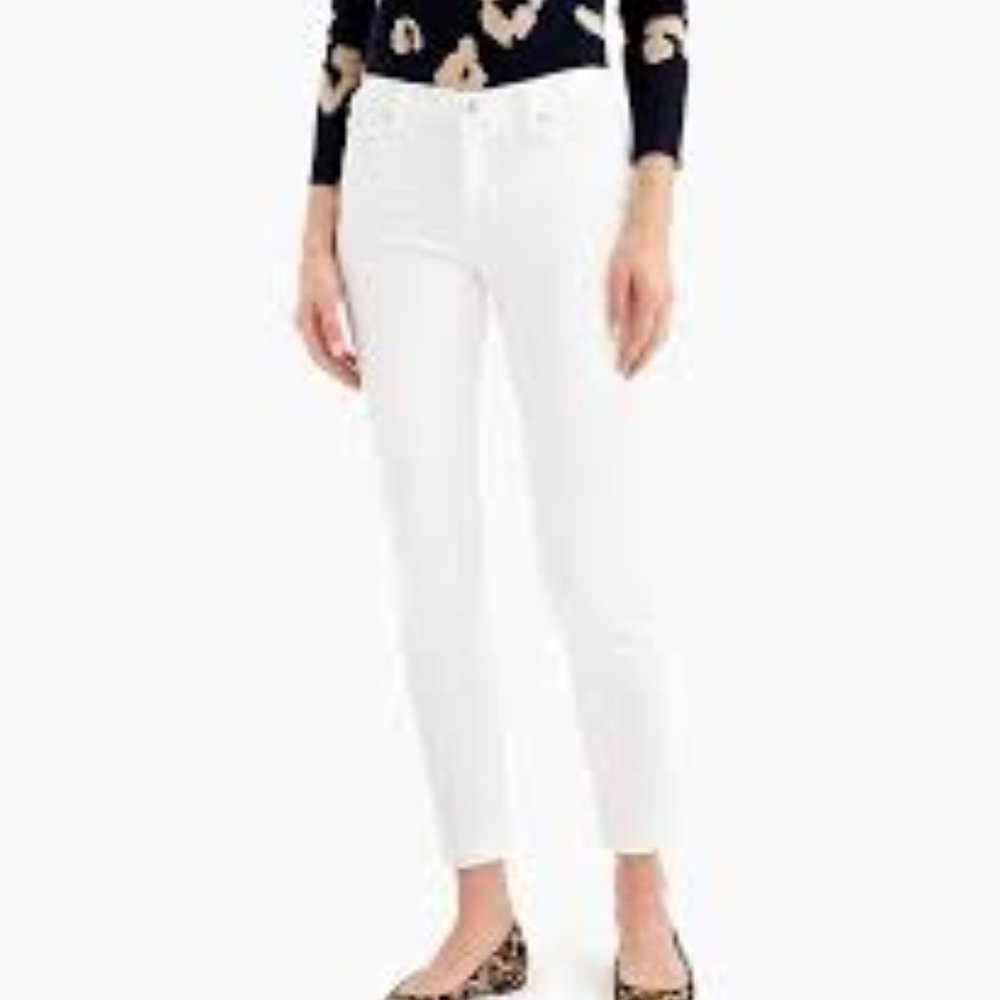 J crew white toothpick jeans